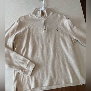 Ralph Lauren Cream Quarter-Zip Sweater